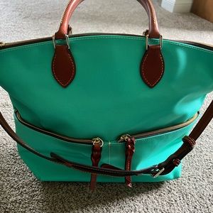 Dooney & Bourke Light Green Nylon with Red Interior
